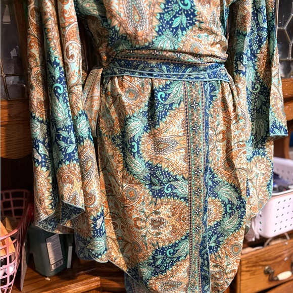 Earthbound Wrap around Twice Tunic mini dress large - Picture 12 of 13